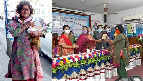 পত্রিকা বিক্রেতা সেই খুকি পেলেন শ্রেষ্ঠ জয়িতার পুরস্কার