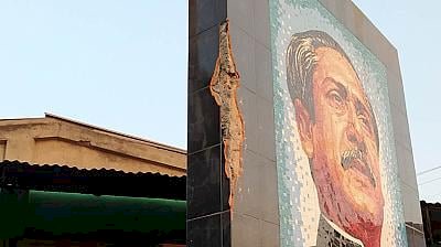ঠাকুরগাঁওয়ে বঙ্গবন্ধুর ম্যুরাল ভাঙচুর