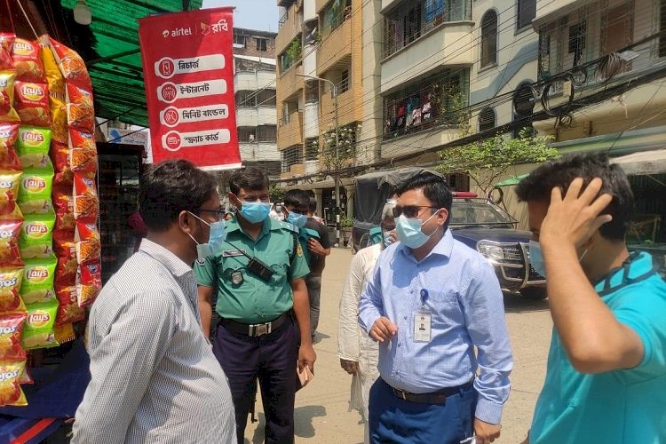 লকডাউন বাস্তবায়নে ডিএনসিসির মোবাইল কোর্ট