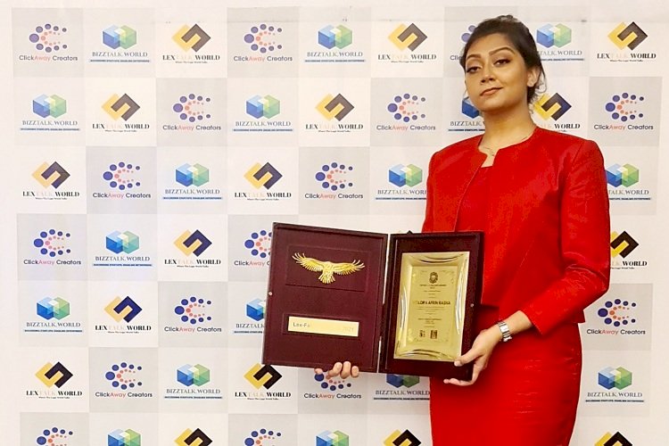 ‘আইপি ফ্যালকন’ অ্যাওয়ার্ড পেলেন ব্যারিস্টার ওলোরা