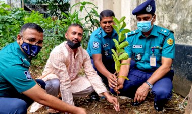 মিরপুর থানা আঙ্গিনায় বৃক্ষ রোপন