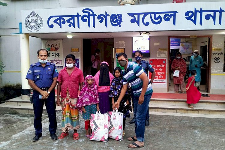 জিডির তিন ঘন্টার মধ্যে দুই শিশুকন্যাকে পরিবারের কাছে ফিরিয়ে দিল পুলিশ