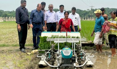 উদ্যোগতা তৈরিতে ‘রাইস ট্রান্সপ্লান্টার’ : কৃষিতে বাড়ছে নারীর অংশগ্রহণ