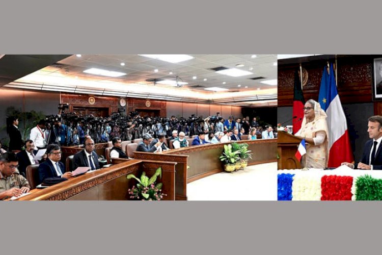 বাংলাদেশ-ফ্রান্স দ্বিপাক্ষিক সম্পর্ক নতুন মাত্রায় পৌঁছেছে : প্রধানমন্ত্রী